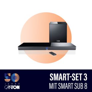 Canton Smart-Set 3 | Sub 8 Schwarz hochglanz